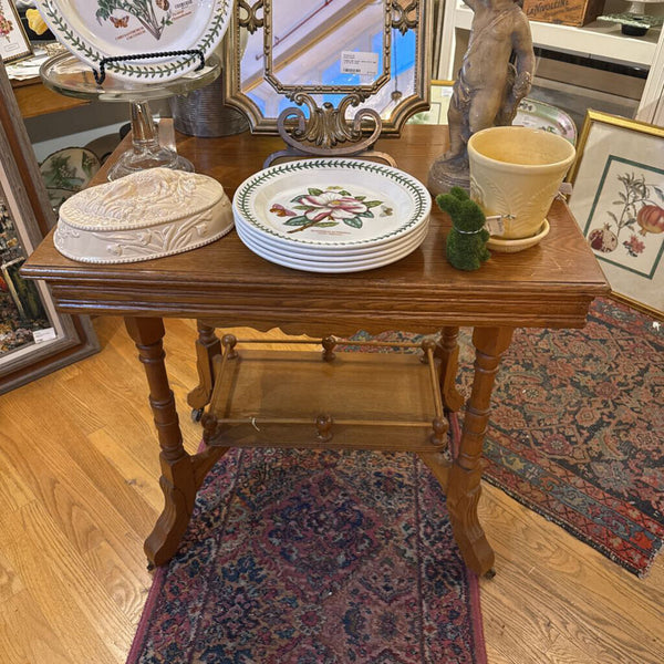 Victorian Oak East Lake lamp table, as is