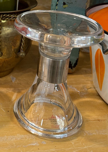 Dansk Crystal two sided candle holder (medium)