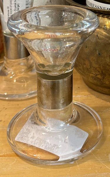 Dansk Crystal two sided candle holder (medium)