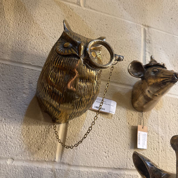 Aluminum Owl Head Wall Decor