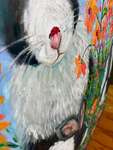 Bunny painting signed 30" x 40" original acrylic on canvas in store pick up only