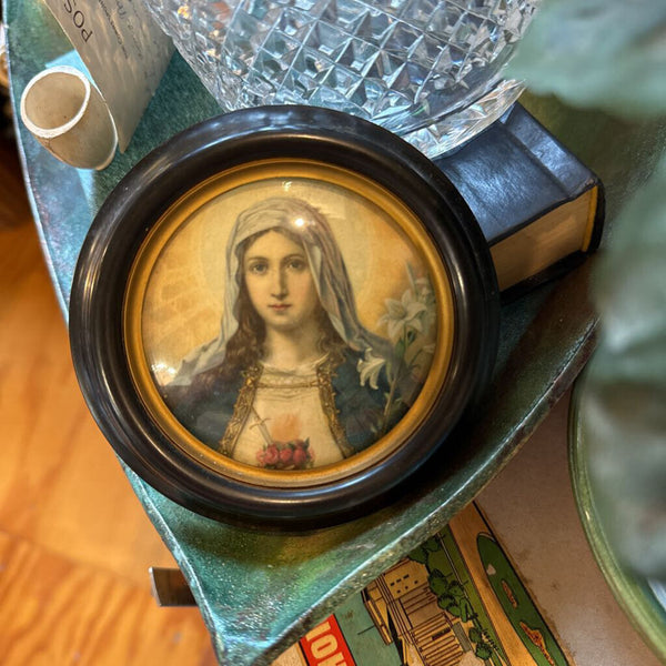 Virgin Mary round frame