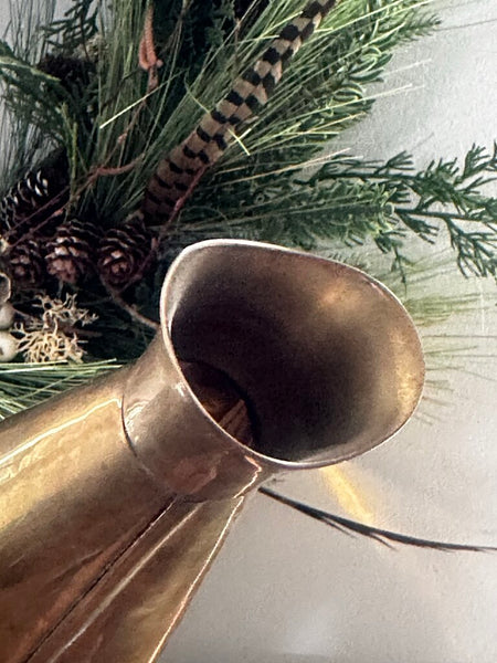 Vintage BRASS SHIP'S HAILING BULL HORN FOG HORN 16T