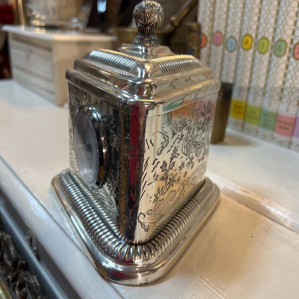 Vintage Silver Plate Clock