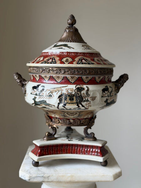 1402 Castilian Hand Painted Porcelain Tureen