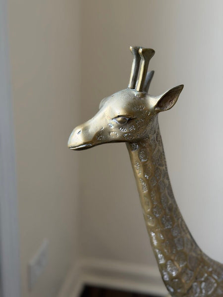 0873 Large Brass Giraffe
