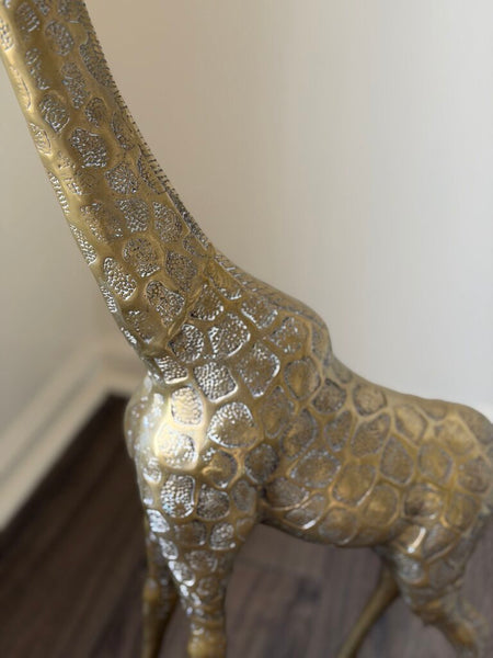 0873 Large Brass Giraffe