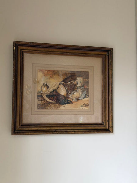 0060 C. 1860 Game Watercolor by Hardy
