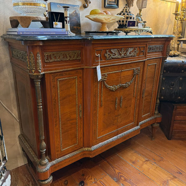 1480 French Marble Top Commode in store pick up only
