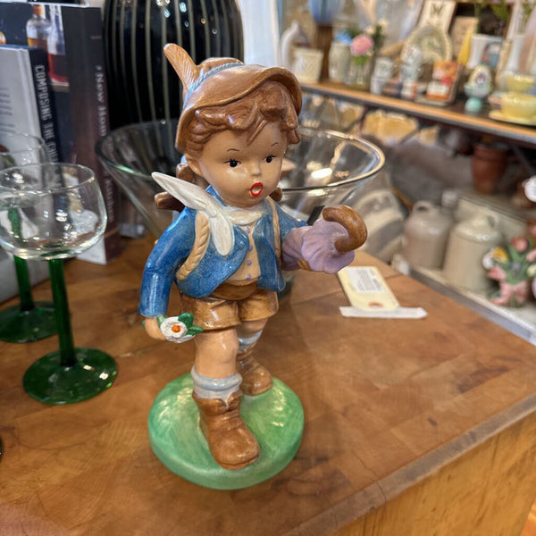 Hummel style ceramic boy 10"