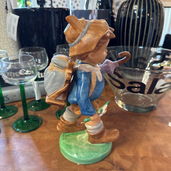 Hummel style ceramic boy 10"