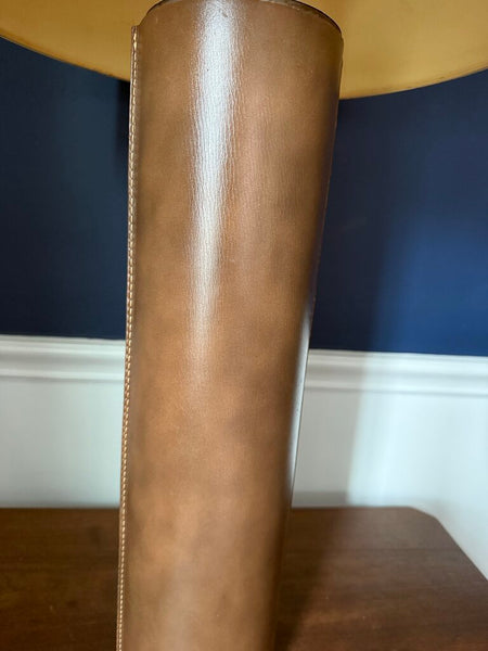 Leather Wrapped Table Lamp 37" tall W2152