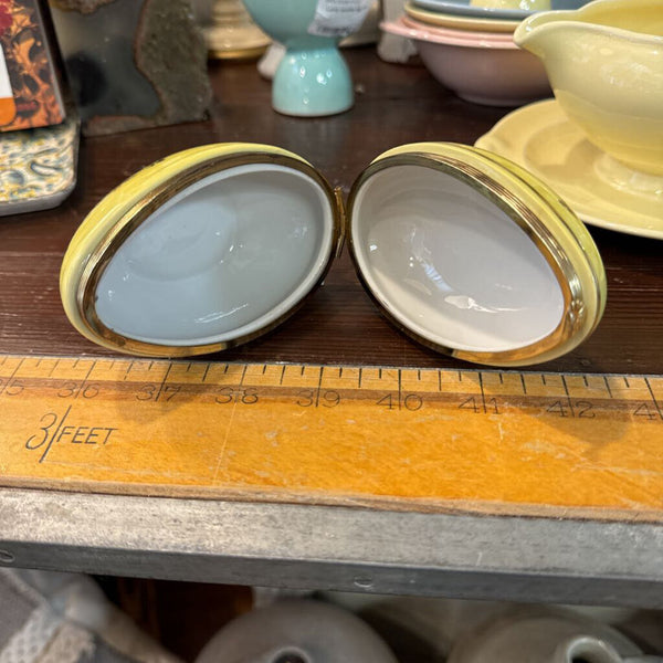 Vintage Japan ceramic egg trinket box