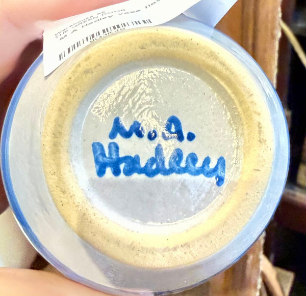 M A Hadley vase flower frog