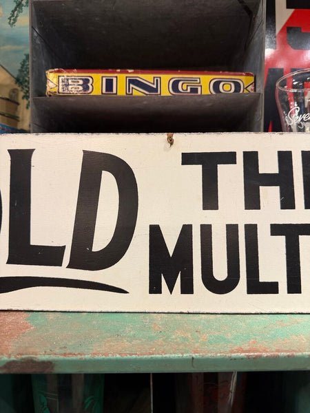 JFV ~ Vintage sign double sided