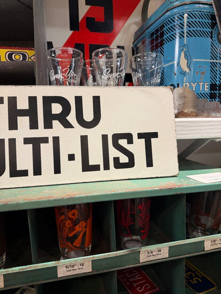 JFV ~ Vintage sign double sided