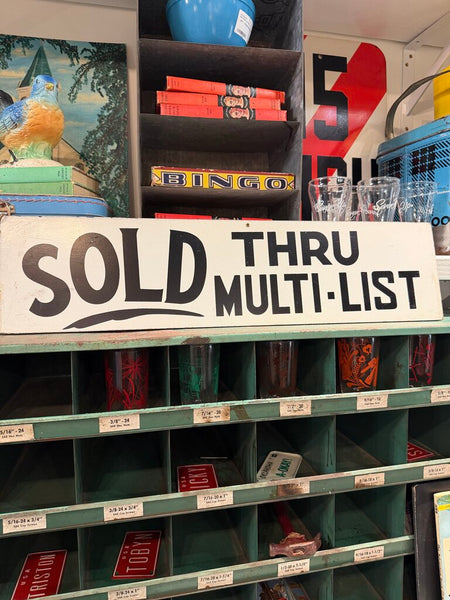 JFV ~ Vintage sign double sided