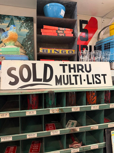 JFV ~ Vintage sign double sided