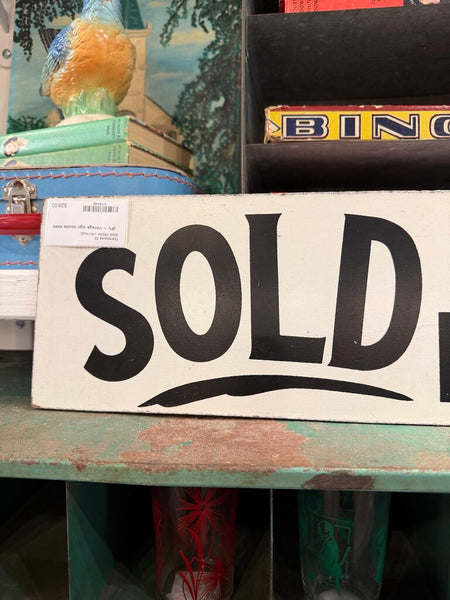 JFV ~ Vintage sign double sided