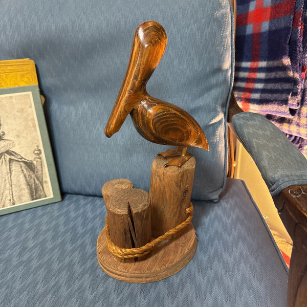 Wooden Pelican on Pier W2178