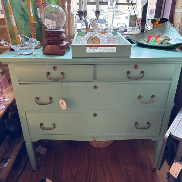 Green dresser as found in store pick up only 20"d x 40"w x 35.25" t