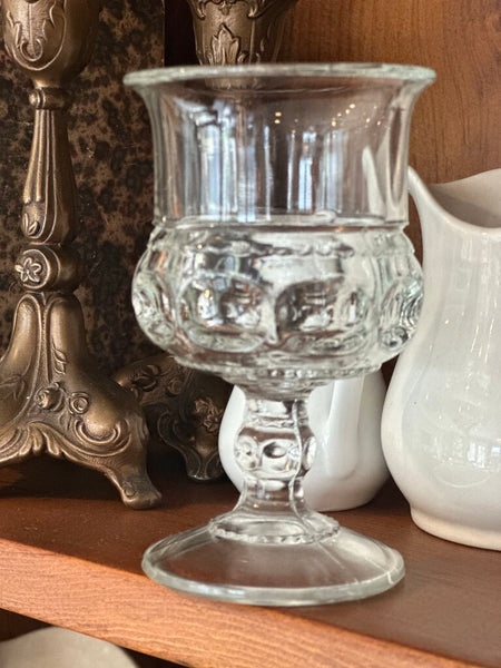 SET OF (8) 4 1/2” FRANCISCAN THUMB PRINT CLARET/CORDIAL GLASSES