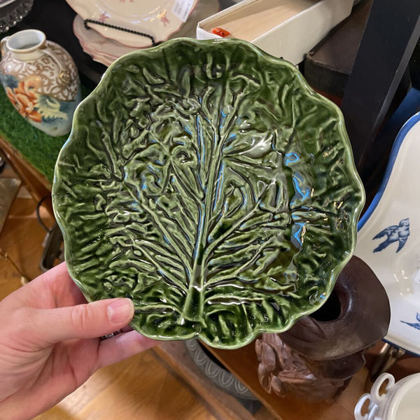 OLIFAIRE green Cabbageware bowl 8 in