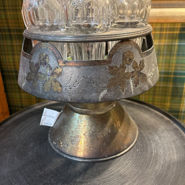 Antique Silver Plated Cruet Set (as found)