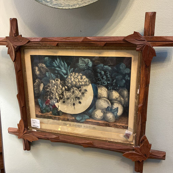 Vintage Currier and Ives in Wood Frame 21” x 17”
