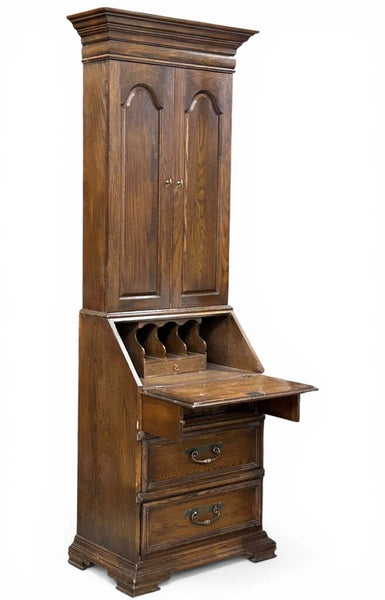 VINTAGE OAK SECRETARY DESK 27W 17D 80T IN STORE PICK UP ONLY