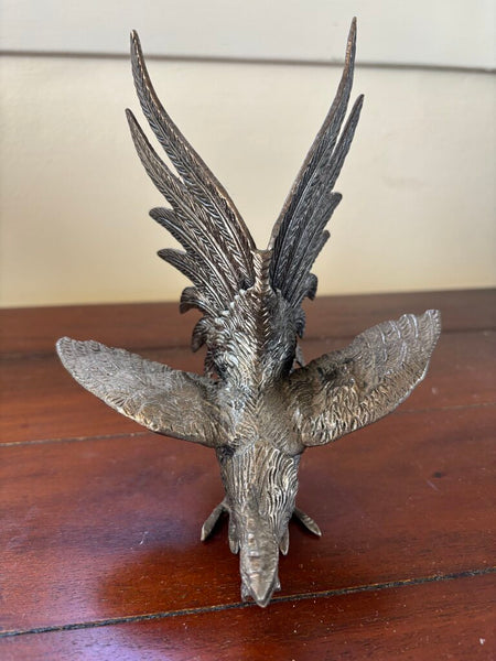 Vintage Brass Rooster 8in