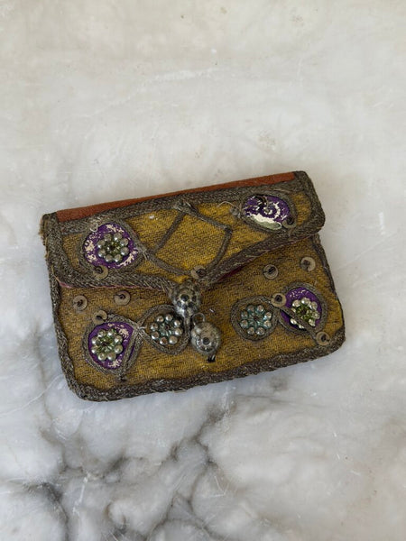 2504 Handmade Fabric Coin Purse from France