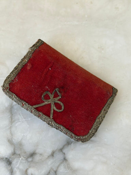 2504 Handmade Fabric Coin Purse from France