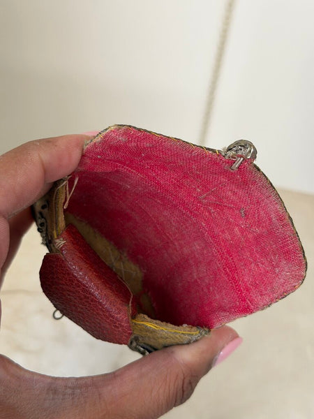 2504 Handmade Fabric Coin Purse from France