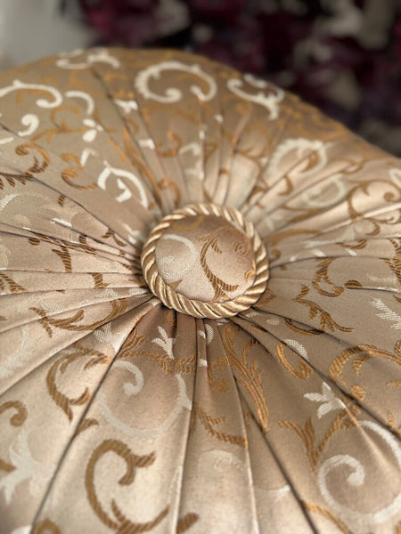 0173 Gold Fringe Vanity/Footstool Bench