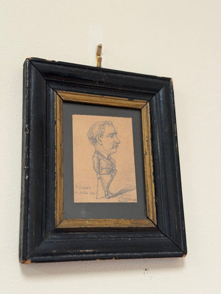 2509 French P. Couget 1891 Caricature Sketch by Hilaire