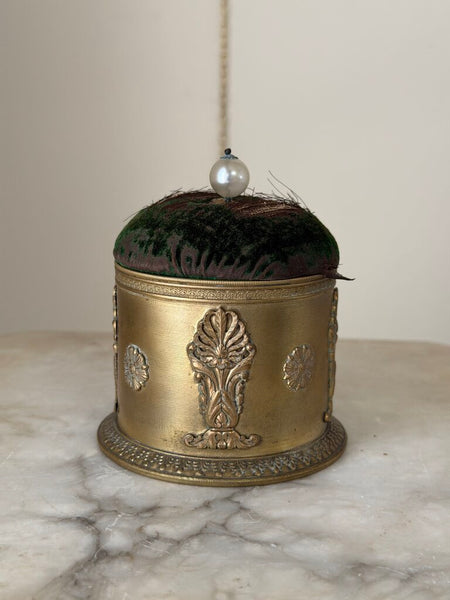 2361 Antique French Pin Cushion Box