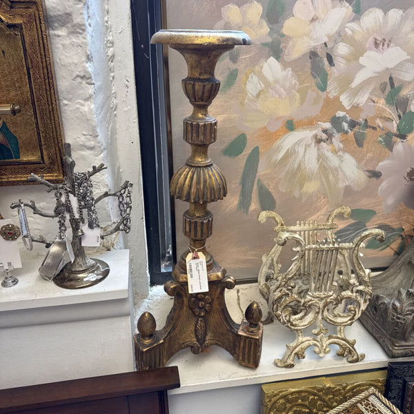 Moxie - Gilded Wood Lamp Base As Found