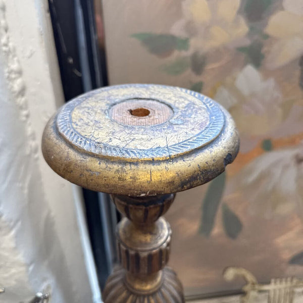 Moxie - Gilded Wood Lamp Base As Found