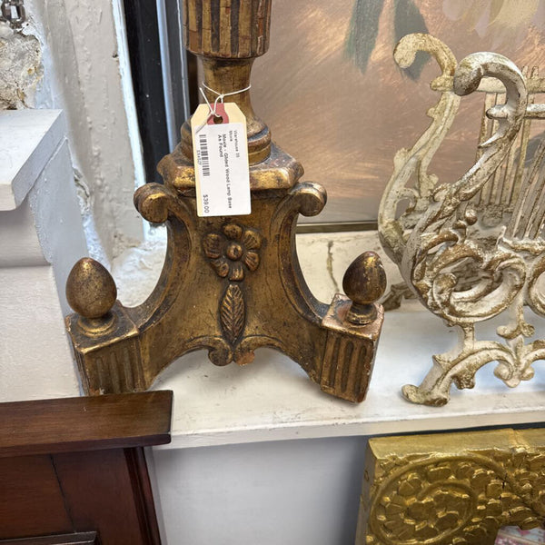 Moxie - Gilded Wood Lamp Base As Found
