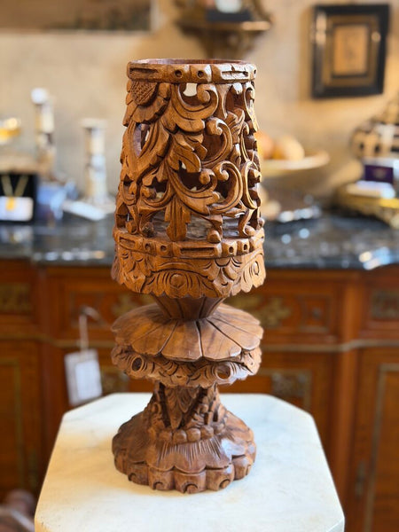 1534 Carved Wooden Vase