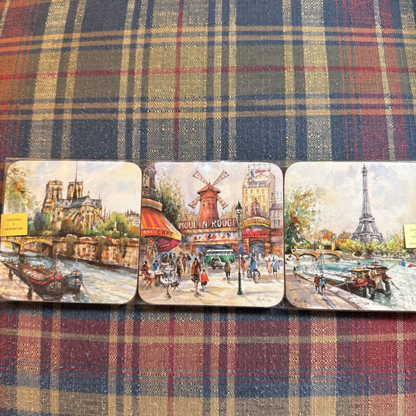 Set of 6 French coasters