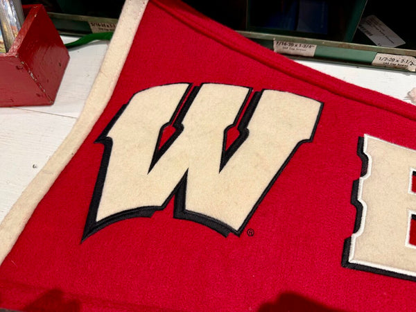 JFV ~ wool Wisconsin Badgers pennant
