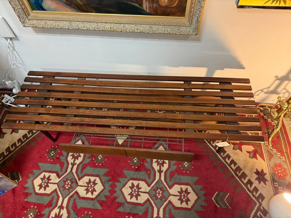 MCM Slat Bench with Drawer 60"l x 18"w x 14.4"h Pick Up Only W1924