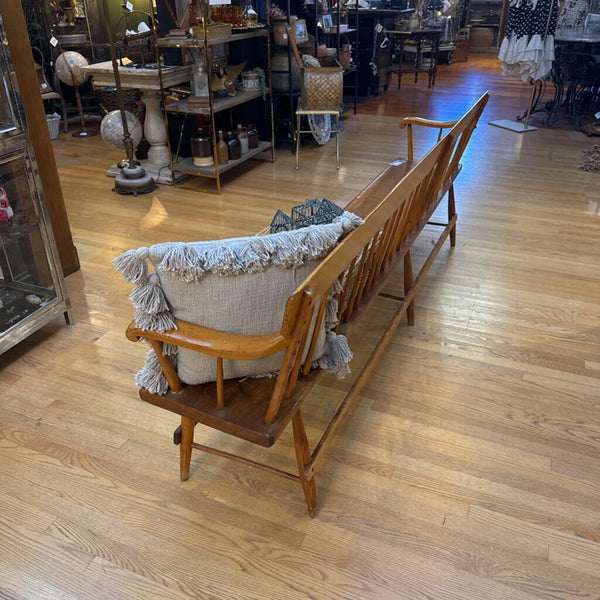 MAPLE AND PINE BENCH AS FOUND 95 L 32.5 H 18 D IN STORE PICK UP ONLY