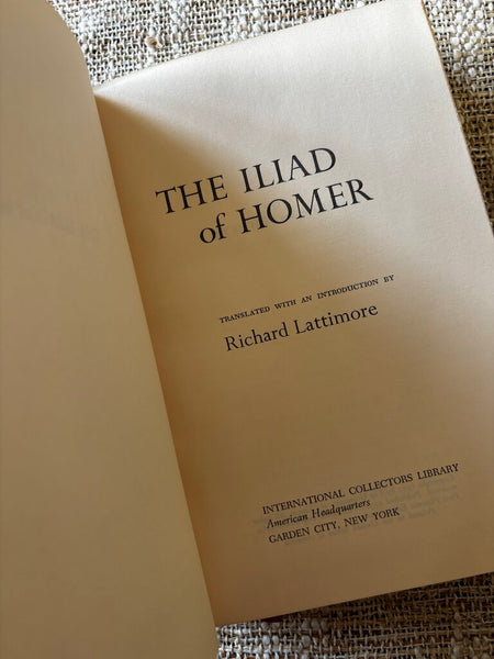 Vintage Book The Iliad by Homer ~ Leatherette