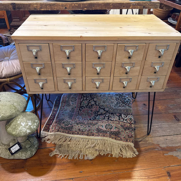 15 Drawer Card Catalog 33.5L 17.5D 30H IN STORE PICKUP ONLY