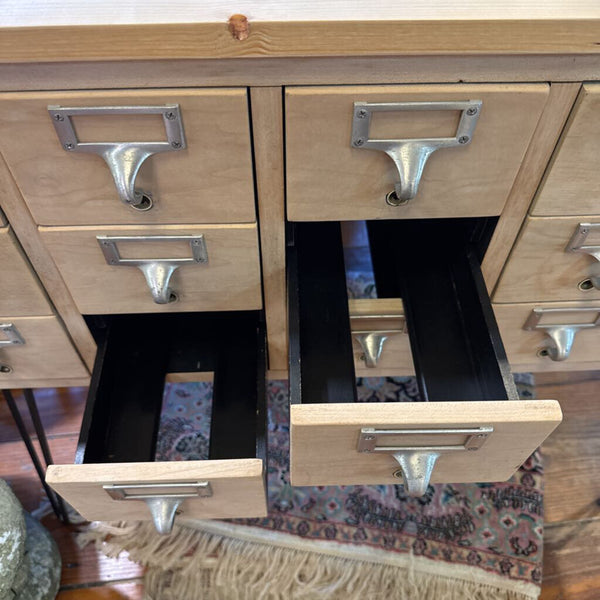 15 Drawer Card Catalog 33.5L 17.5D 30H IN STORE PICKUP ONLY