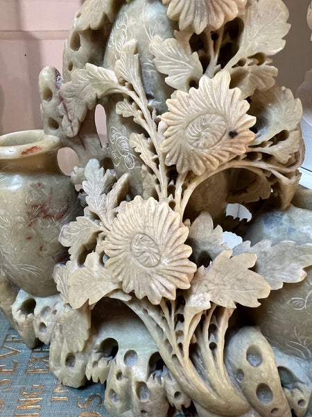 Vintage Large Soapstone Carving
