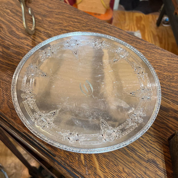 Vintage Silver Plate Cake Plate